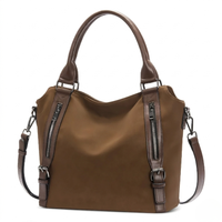 Isolde | Damen Hobo Bag Schultertasche - Dunkelbraun