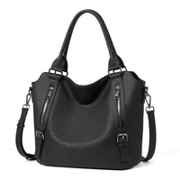 Isolde | Damen Hobo Bag Schultertasche - Schwarz
