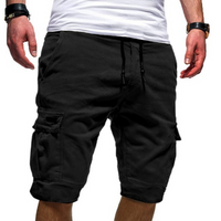 Jasper | Herren praktische Cargo-Shorts mit Tunnelzug - Schwarz