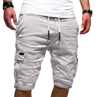 Jasper | Herren praktische Cargo-Shorts mit Tunnelzug - Weiß