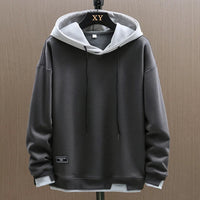 Jens | Herren Lässiger Zwei-Ton Hoodie - Grau
