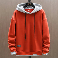 Jens | Herren Lässiger Zwei-Ton Hoodie - Orange