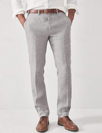 Jero | Herren Elegante Freizeithose Schmale Passform - Hellgrau