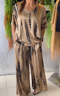 Marie | Damen Lässiges Casual Set – Entspanntes Lässiges Matching Set - Khaki