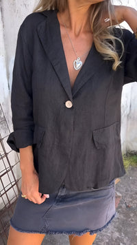 Ellie™ - Minimalistischer Blazer - Schwarz (Fast ausverkauft)