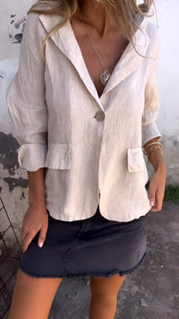 Ellie™ - Minimalistischer Blazer - Khaki