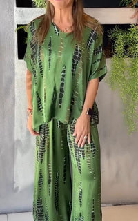Marie | Damen Lässiges Casual Set – Entspanntes Lässiges Matching Set - Green (Almost sold out)