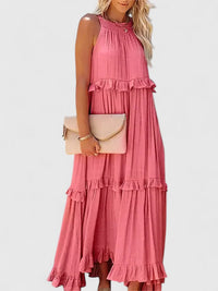 Julia | Damen Elegantes Drapiertes Maxikleid - Rosa