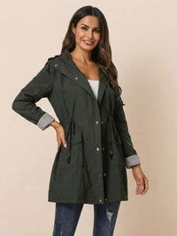 Karin | Damen Wasserabweisende Windbreaker Regenjacke - Dunkelgrau
