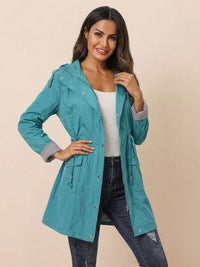 Karin | Damen Wasserabweisende Windbreaker Regenjacke - Türkis