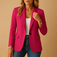 Karina | Damen Einreiher Blazer - Rosa