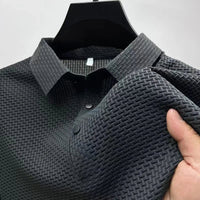 Kasper | Herren Strukturiertes Poloshirt Kurzarm - Grau