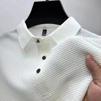 Kasper | Herren Strukturiertes Poloshirt Kurzarm - Weiß