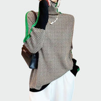 Lara | Damen Gestrickter Rollkragenpullover - Grün