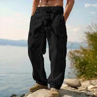 Kilian | Herren Cargo Hose mit Kordelzug und Seitentaschen - Schwarz