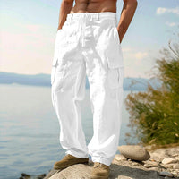 Kilian | Herren Cargo Hose mit Kordelzug und Seitentaschen - Weiß
