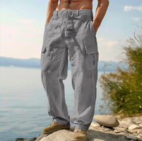 Kilian | Herren Cargo Hose mit Kordelzug und Seitentaschen - Dunkelgrau