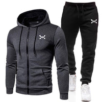 Kilian | Herren Sportlicher Trainingsanzug Set - Dunkelgrau