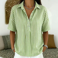 Kirra | Sportliche Polokragen Bluse - Dunkelgrün