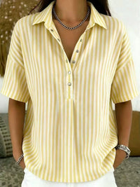 Kirra | Sportliche Polokragen Bluse - Gelb