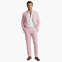 Konstantin | Herren Nadelstreifen Anzug Zweiteiler - Rosa