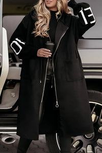 LILY – Elegante Nordic Knit Kapuzenjacke für Damen - Schwarz