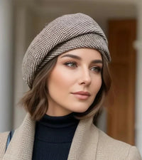 Lina | Elegante Damen Mütze im Pariser Stil - Braun