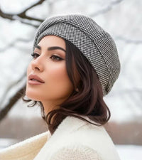 Lina | Elegante Damen Mütze im Pariser Stil - Schwarz