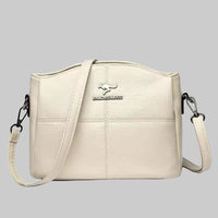 Marieke | Damen Geräumige Elegante Ledertasche - Weiss