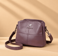 Marieke | Damen Geräumige Elegante Ledertasche - Lila