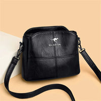 Marieke | Damen Geräumige Elegante Ledertasche - Schwarz