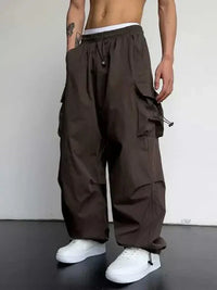 Lennox | Herren Cargohose Weites Bein Relaxed Fit - Dunkelbraun