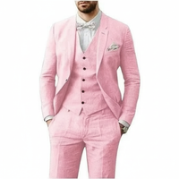 Leonardo | Herren Dreiteiliger Hochzeitsanzug - Rosa