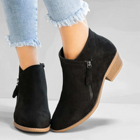 Zeitlose Blockabsatz-Stiefeletten - Mila - Schwarz