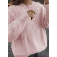 Lina | Kaschmir Strickpullover Weich - Hellrosa