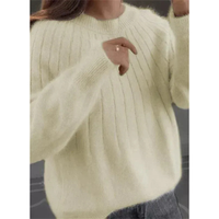 Lina | Kaschmir Strickpullover Weich - Hellgelb