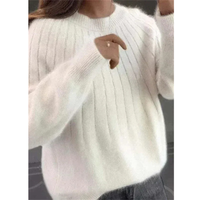 Lina | Kaschmir Strickpullover Weich - Weiß