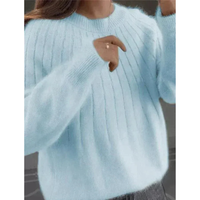 Lina | Kaschmir Strickpullover Weich - Hellblau