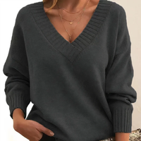 Lina | Weicher Kaschmir Pullover - Dunkelgrau