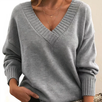 Lina | Weicher Kaschmir Pullover - Grau
