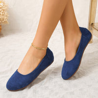 Liselotte | Damen Ballerinas Slip-On Runde Kappe - Königsblau