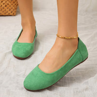 Liselotte | Damen Ballerinas Slip-On Runde Kappe - Grün