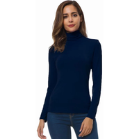 Lorelei | Weicher Rollkragenpullover - Marineblau