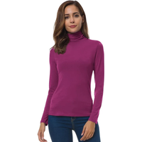 Lorelei | Weicher Rollkragenpullover - Fuchsia