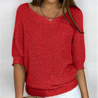 Louisa | Eleganter Feinstrick Pullover - Rot