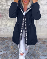 Luise | Damen Lässige Reißverschluss Jacke - Marineblau