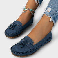 Luna | Wildleder Mokassin Loafer mit Quaste - Blau