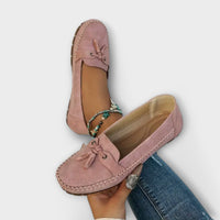 Luna | Wildleder Mokassin Loafer mit Quaste - Rosa