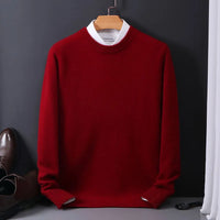 Simon | Herren Klassischer Kaschmirpullover - Rot