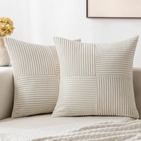 Dekokissen Samt Weich Quadratisch Sofa Wohnzimmer - Beige
